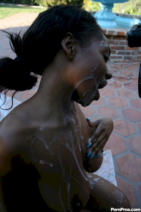 Big ass ebony chicks getting their cunts wrecked before massive facial in orgy