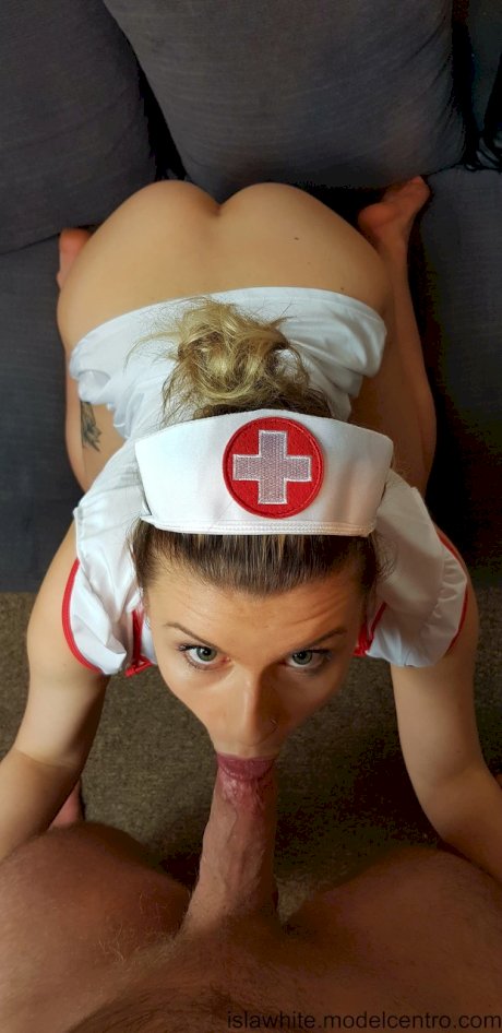 Attractive nurse with big tits Isla White gets fucked hard in POV