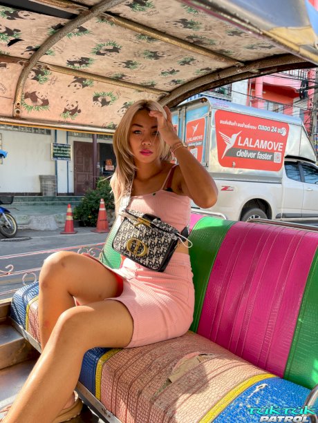 Tiny-boobed Thai babe Lexi getting her tight pussy stretched by a stranger