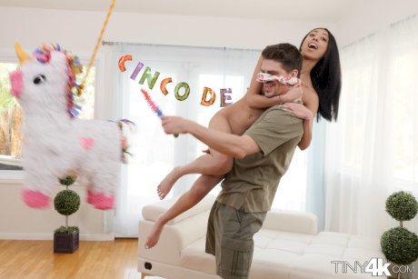 Slender teen Jada Doll gets her vagina stuffed for Mexican celebration day