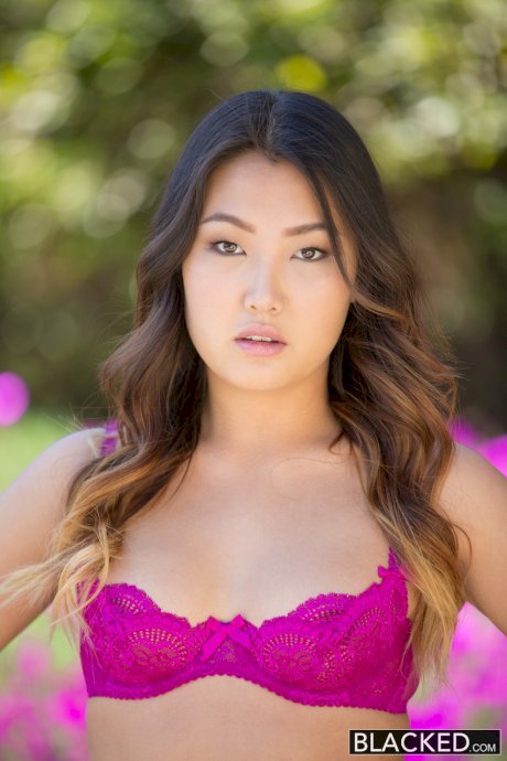 Sexy Asian Jade Luv rides a big black cock in many positions & takes a facial