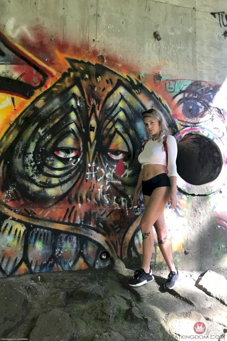 Stunning teen with big tits Gabbie Carter poses naked in different locations - Photo 17