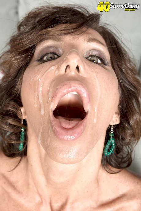 Busty over 40 MILF Lyla Lali licking ball sac while giving blowjob