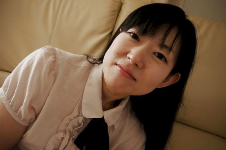 Asian Milf babe Ayane Ikeuchi posing in schoolgirl uniform and hose
