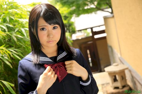 Innocent Japanese teen Nozomi Momoki gets her muff toyed & dicked painfully