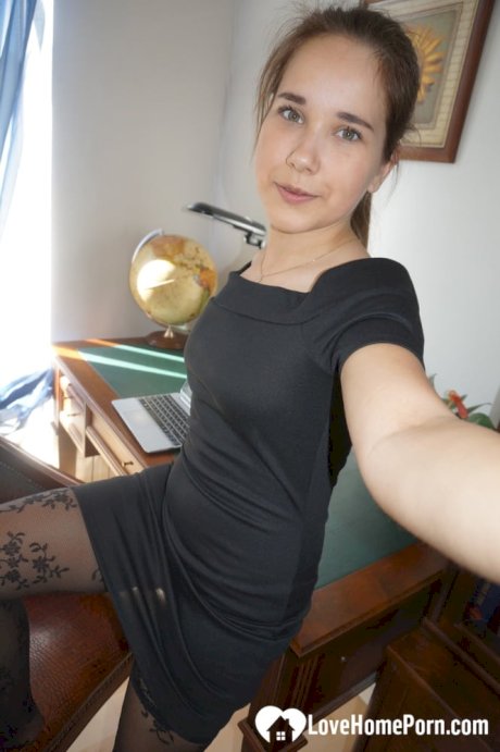 Beautiful amateur takes hot nude selfies while trying out her sexy outfits