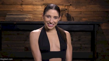 Pretty brunette Abella Danger gets punished with a vibrator in bondage - Photo 1