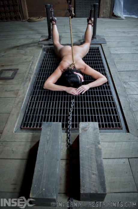 Female sex slave London River is taken out of cage and abused beyond belief