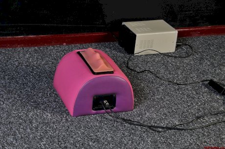 Amateur BBW has her hands tied above her head while riding a Sybian