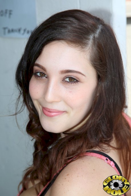 Busty innocent face teen Noelle Easton bares all for gloryhole BBC experience - Photo 1
