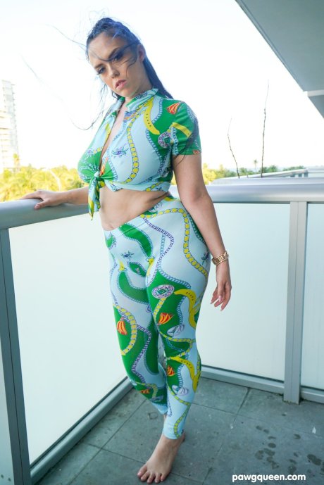 Sexy BBW Ryan Smiles bares her big tits while showing off her curves