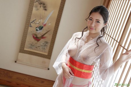 Japanese girl with big tits has sexual intercourse in white socks - Photo 1
