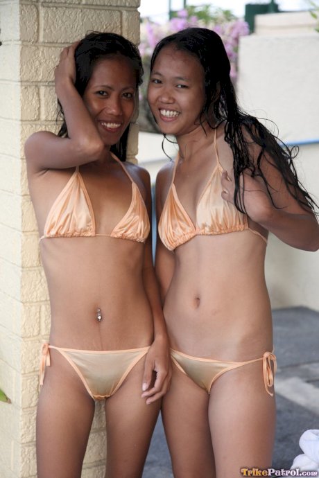 Beautiful Filipinas Jeremay & Mayka sharing a fat boner in a POV 3some