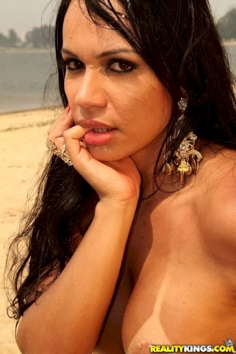 Lecherous latina lassie gets screwed hardcore on the beach