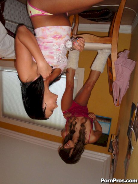 Hot girls Ivy and Melanie strip and enjoy lesbian intercourse on a sleepover - Photo 5