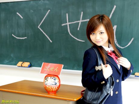 Naughty Asian schoolgirls enjoying wild groupsex with hung teachers in class