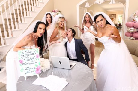 Sexy bride Shay Sights & her co-wives have wild groupsex on their wedding day