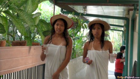 Beautiful Filipinas Jeremay & Mayka sharing a fat boner in a POV 3some