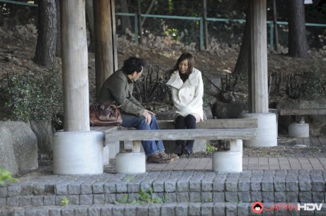 Japanese girl Rui Uchida spits cum into her palm while giving oral in a car - Photo 2
