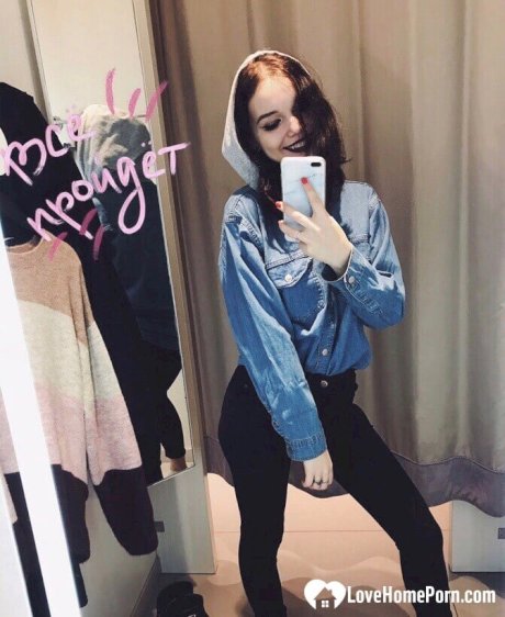 Beautiful amateur takes hot nude selfies while trying out her sexy outfits