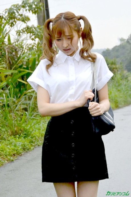 Japanese teen with pigtails Anri Kizuki gets stripped, toyed and fucked deeply - Photo 3