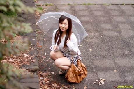 Little Japanese cutie Saki Hujii gets her pussy boned and accidentally jizzed - Photo 2