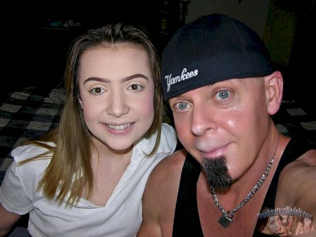 Barely legal teen Daisy Bean blows an old man and swallows his cum - Photo 2