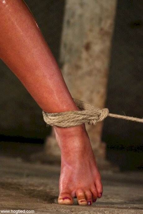 Petite MILF with big tits Candy Manson gets oiled up & crotch-roped in bondage - Photo 15
