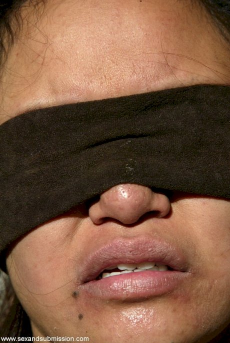 Asian girl Annie Cruz is blindfolded and restrained during outdoor sex - Photo 17