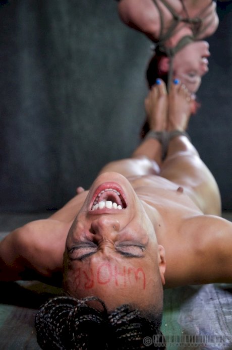 Hot slave Nikki Darling endures painful bondage and rough nipples torture