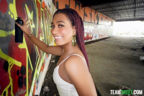 Ebony teens engage in lesbian sex and threesomes with older men - Photo 1