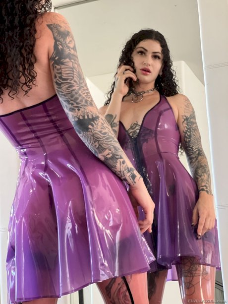 Inked honey Lydia Black reveals her fine big ass and rides a huge dick anally - Photo 1