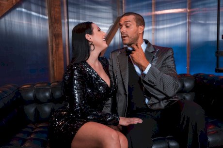 Curvy brunette Angela White gets DPed during an MFM performance with hung men - Photo 8