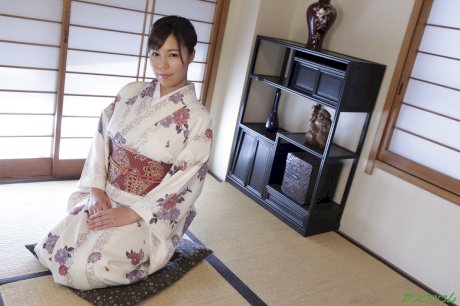 Japanese beauty with perky boobs Sara Saijo gets nailed and creampied