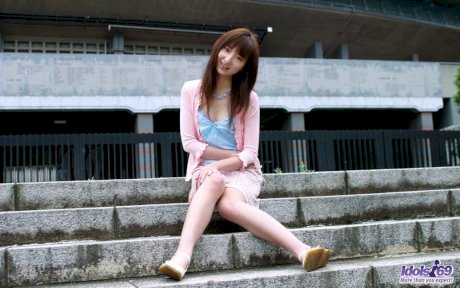 Cute Japanese teen Airu gets totally naked in her pad while changing clothes - Photo 2