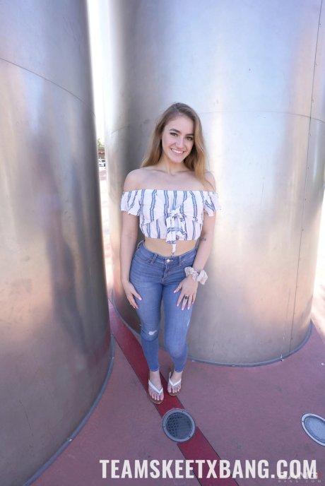 Petite pornstar Kenzie Madison shows off her sexy body before POV sex - Photo 3