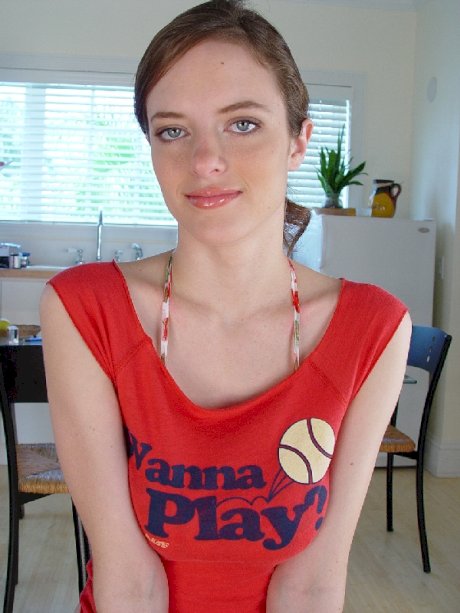 Cute Ava exposes her big saggy naturals and rides a dick with a condom - Photo 1