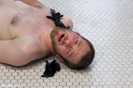 Insane femdom Maitresse Madeline Marlowe toys and fists her slave's asshole