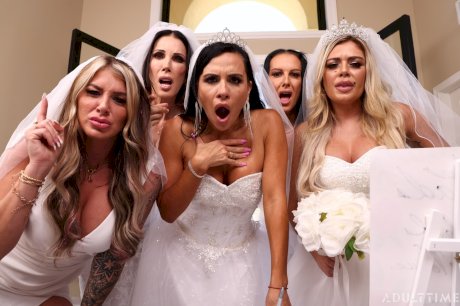 Sexy bride Shay Sights & her co-wives have wild groupsex on their wedding day