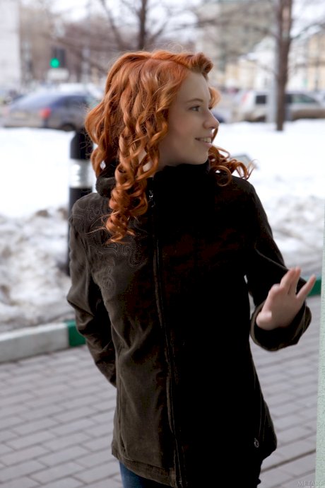 Glamorous ginger Gillian A touches her juicy tits and spreads her hairy pussy - Photo 3
