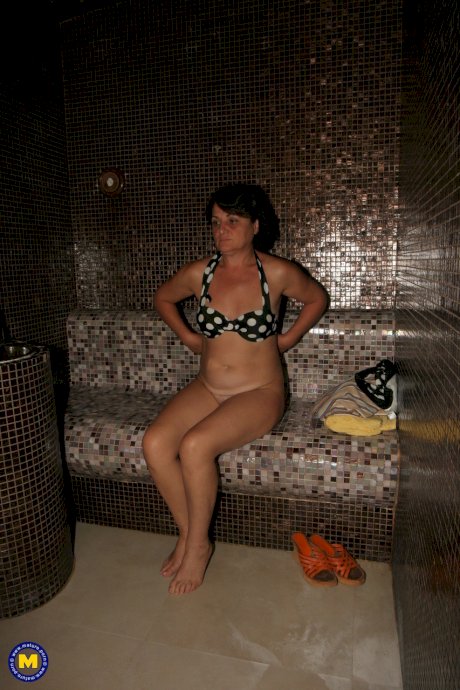 Chubby amateur European ladies relaxing and taking baths at the spa