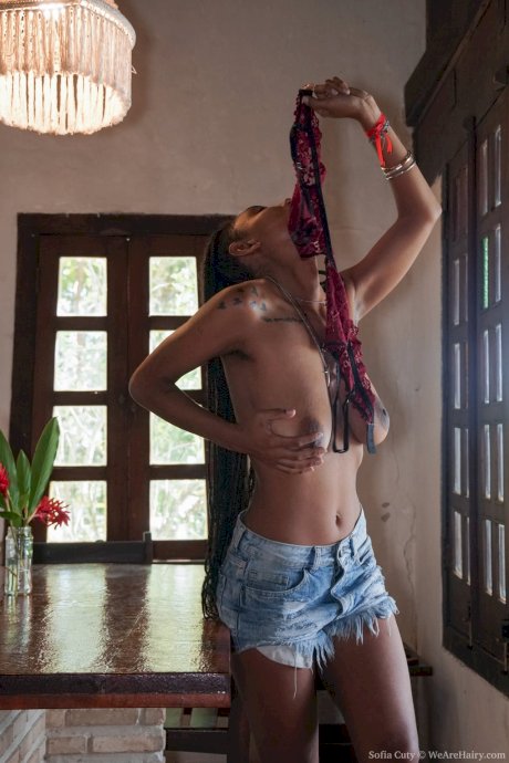 Exotic lady Sofia Cuty shows her big breasts and flaunts her hairy cunt - Photo 6