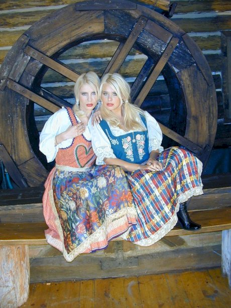 Swedish Sisters undress, show their big boobs & asses and cuddle